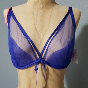 Passionate blue lingerie set panty and bra